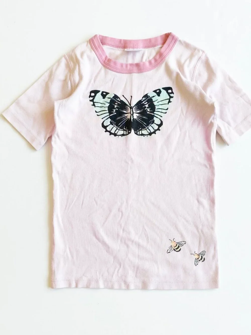Lot of Two Hanna Andersson Kids Short John Pajama Tops Organic Cotton 14 160